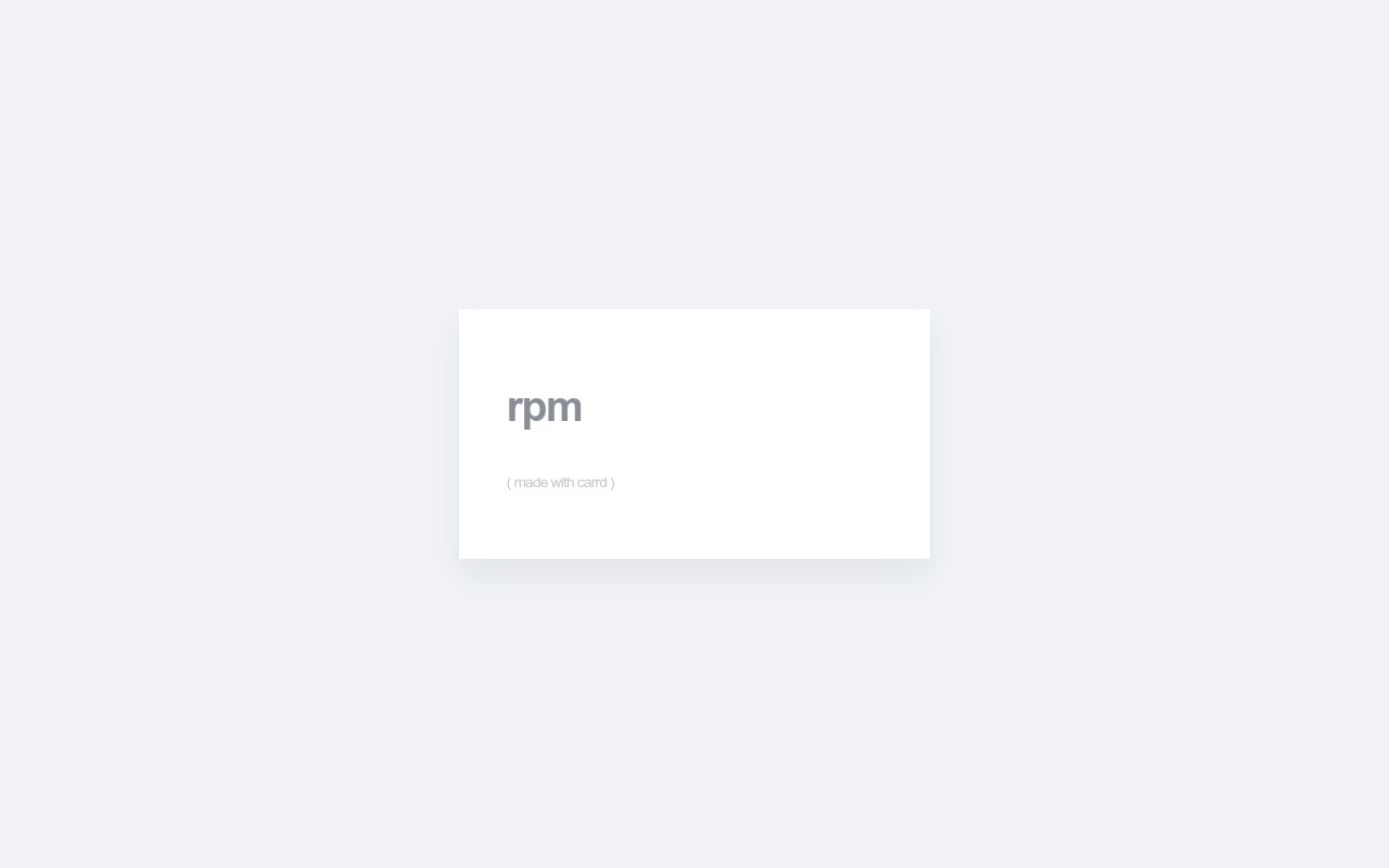 Carrd profile picture for @rpm
